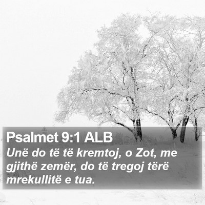 Psalmet 9:1 ALB Bible Verse Image