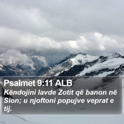 Psalmet 9:11 ALB Bible Verse Image