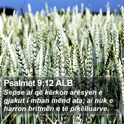Psalmet 9:12 ALB Bible Verse Image