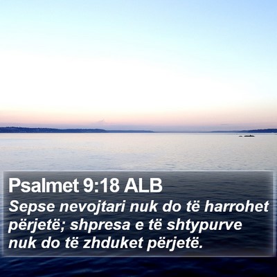 Psalmet 9:18 ALB Bible Verse Image