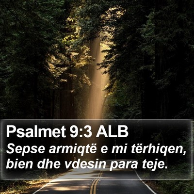 Psalmet 9:3 ALB Bible Verse Image