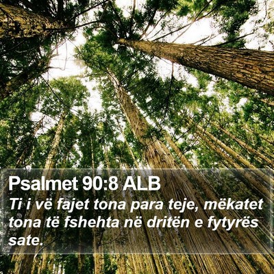 Psalmet 90:8 ALB Bible Verse Image