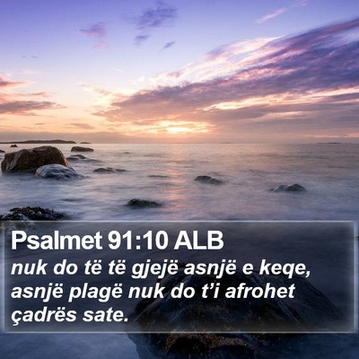 Psalmet 91:10 ALB Bible Verse Image
