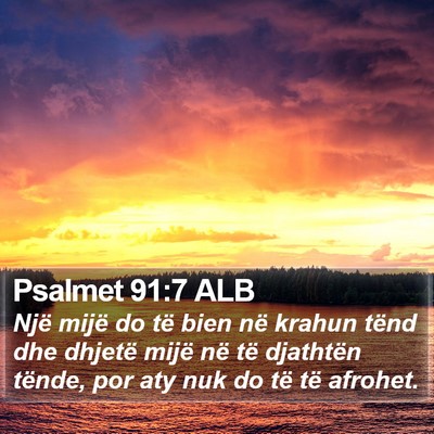 Psalmet 91:7 ALB Bible Verse Image