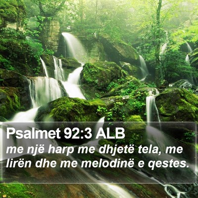 Psalmet 92:3 ALB Bible Verse Image