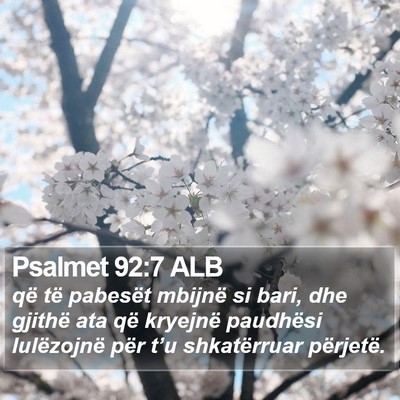 Psalmet 92:7 ALB Bible Verse Image