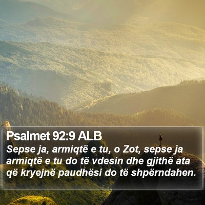 Psalmet 92:9 ALB Bible Verse Image