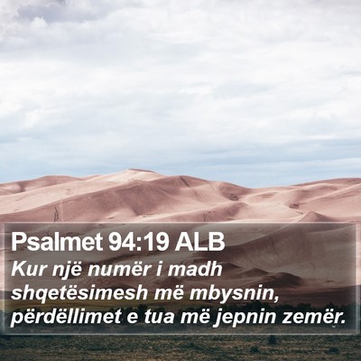 Psalmet 94:19 ALB Bible Verse Image