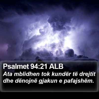 Psalmet 94:21 ALB Bible Verse Image