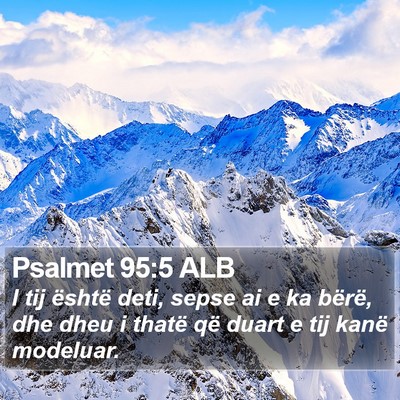 Psalmet 95:5 ALB Bible Verse Image