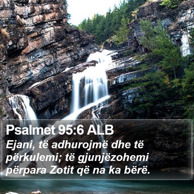 Psalmet 95:6 ALB Bible Verse Image