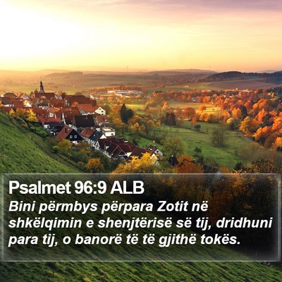 Psalmet 96:9 ALB Bible Verse Image