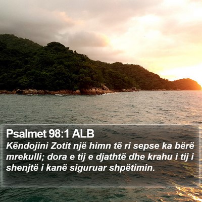 Psalmet 98:1 ALB Bible Verse Image