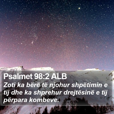Psalmet 98:2 ALB Bible Verse Image