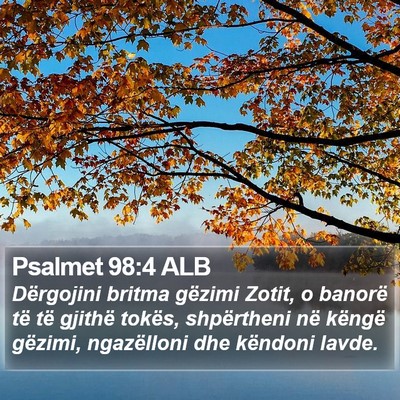 Psalmet 98:4 ALB Bible Verse Image