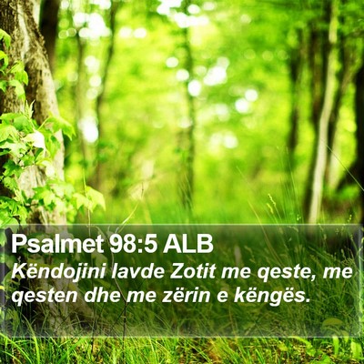Psalmet 98:5 ALB Bible Verse Image