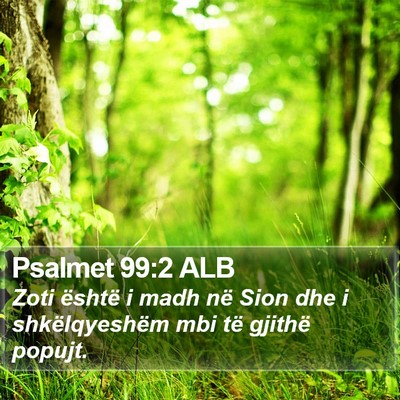 Psalmet 99:2 ALB Bible Verse Image