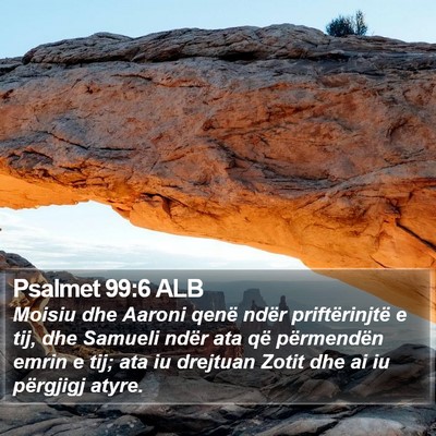 Psalmet 99:6 ALB Bible Verse Image