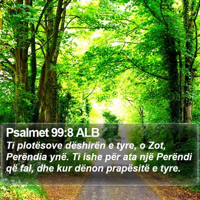 Psalmet 99:8 ALB Bible Verse Image