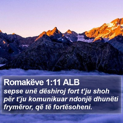 Romakëve 1:11 ALB Bible Verse Image