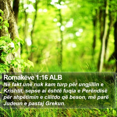 Romakëve 1:16 ALB Bible Verse Image
