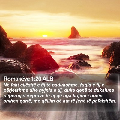 Romakëve 1:20 ALB Bible Verse Image