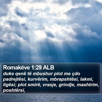 Romakëve 1:29 ALB Bible Verse Image