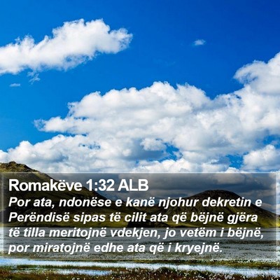 Romakëve 1:32 ALB Bible Verse Image