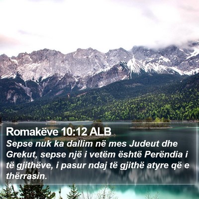 Romakëve 10:12 ALB Bible Verse Image