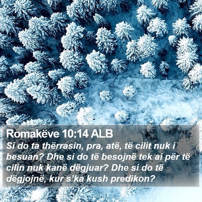 Romakëve 10:14 ALB Bible Verse Image