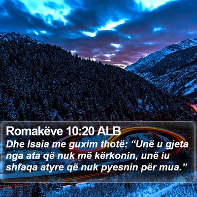 Romakëve 10:20 ALB Bible Verse Image