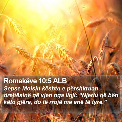 Romakëve 10:5 ALB Bible Verse Image