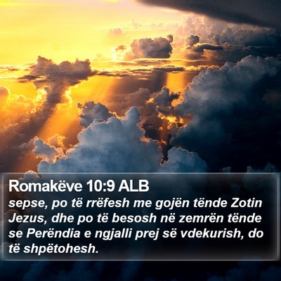 Romakëve 10:9 ALB Bible Verse Image