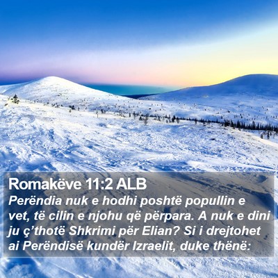 Romakëve 11:2 ALB Bible Verse Image