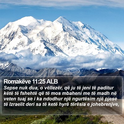 Romakëve 11:25 ALB Bible Verse Image