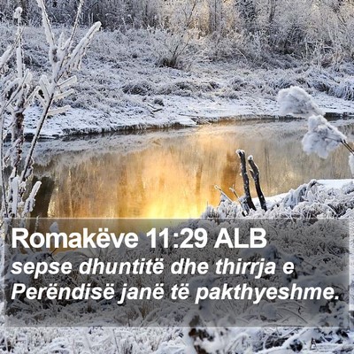 Romakëve 11:29 ALB Bible Verse Image