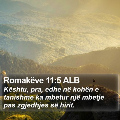 Romakëve 11:5 ALB Bible Verse Image