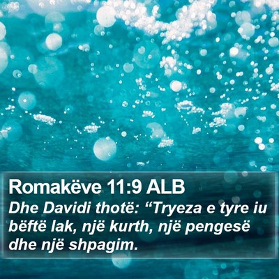 Romakëve 11:9 ALB Bible Verse Image