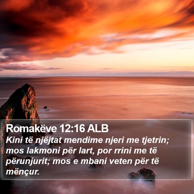 Romakëve 12:16 ALB Bible Verse Image