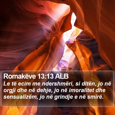 Romakëve 13:13 ALB Bible Verse Image