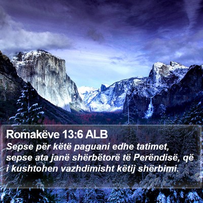 Romakëve 13:6 ALB Bible Verse Image