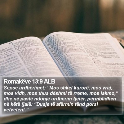 Romakëve 13:9 ALB Bible Verse Image