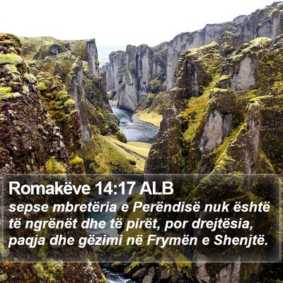 Romakëve 14:17 ALB Bible Verse Image