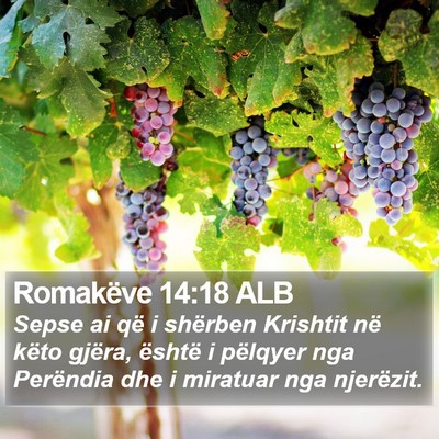 Romakëve 14:18 ALB Bible Verse Image