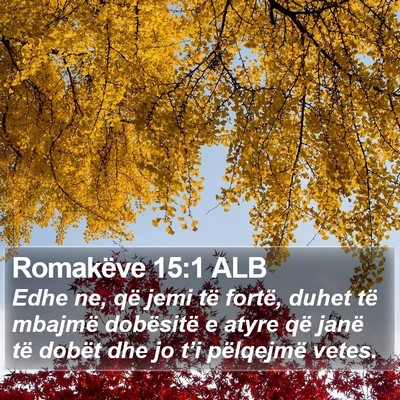 Romakëve 15:1 ALB Bible Verse Image