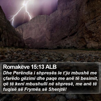 Romakëve 15:13 ALB Bible Verse Image