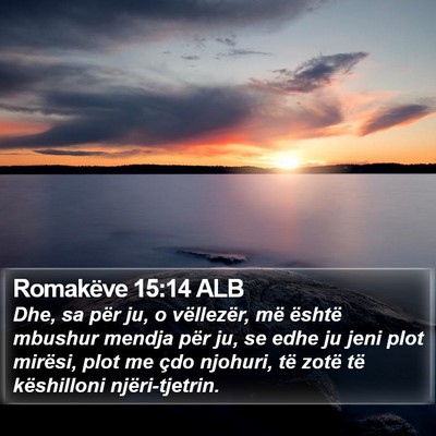 Romakëve 15:14 ALB Bible Verse Image