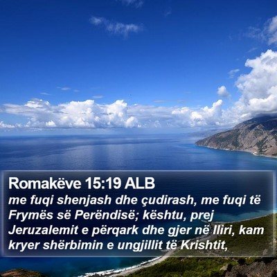 Romakëve 15:19 ALB Bible Verse Image