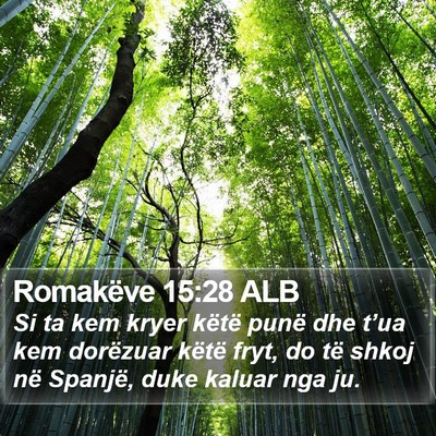 Romakëve 15:28 ALB Bible Verse Image