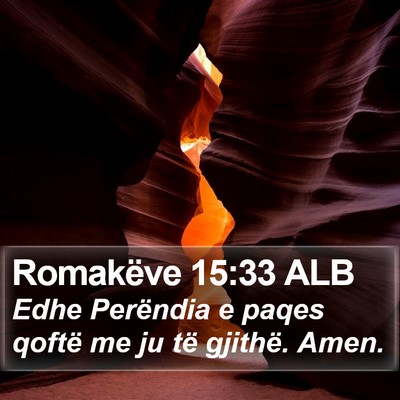 Romakëve 15:33 ALB Bible Verse Image